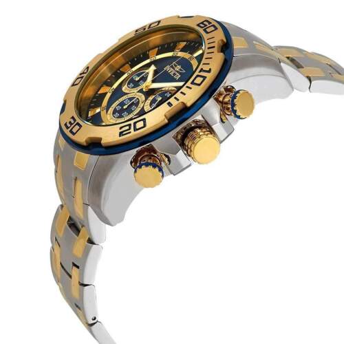 Invicta Men's Watch Pro Diver Chronograph Blue Dial Two Tone Bracelet 26296 - Image 3