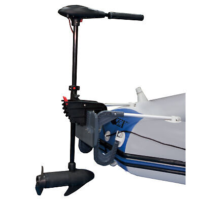 Intex 5 Person Inflatable Fishing Boat, Trolling Motor and Boat Motor Mount Kit - Image 3