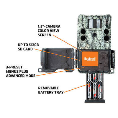 Bushnell Core S-4K No Glow Trail Camera Single Sensor Crystal Clear 30MP 119949C - Image 4