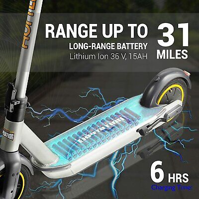 Pyle 10 Inch Foldable Electric Scooter - Upgraded Pneumatic Tire Foldable - Image 3