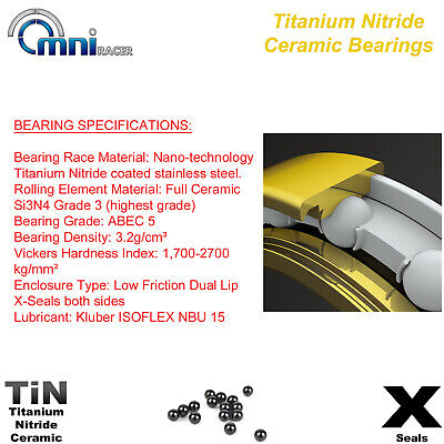 OMNI Racer WORLDS LIGHTEST Ti CERAMIC Bottom Bracket Fits Dura-Ace Ultegra GRAY - Image 7