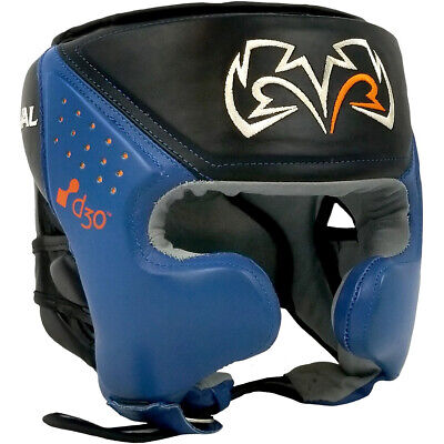 Rival Boxing RHG10 Intelli-Shock d30 Headgear, Black/Blue- mma training sparring - Image 2