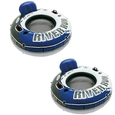 Intex River Run Inflatable Double Rider Tube & 2 River Run Single Water Floats - Image 3