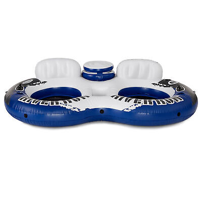 Intex River Run Inflatable Double Rider Tube & 2 River Run Single Water Floats - Image 4