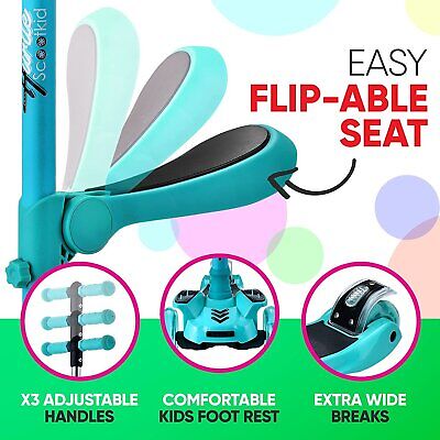 3 Wheeled Scooter for Kids - Stand & Cruise Child/Toddlers Toy Folding Kick... - Image 9