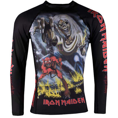 Tatami x Iron Maiden Kid's Number of the Beast Long Sleeve BJJ Rashguard - Black - Image 2