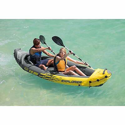 Intex 2-Person Inflatable Kayak w/ Oars &Pump & 1-Person Inflatable Kayak 2 pack - Image 5