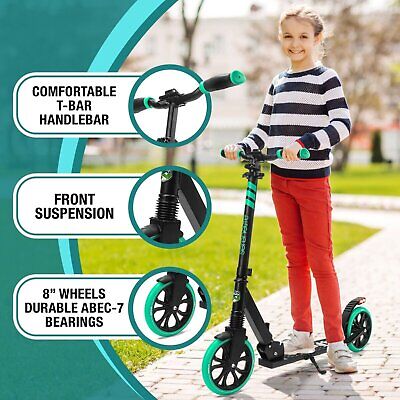 SereneLife Lightweight and Foldable Kick Scooter Adjustable - High Impact Wheels - Image 2