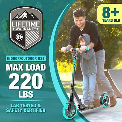 SereneLife Lightweight and Foldable Kick Scooter Adjustable - High Impact Wheels - Image 6