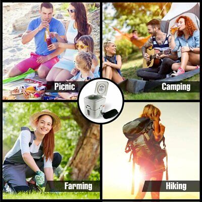 SereneLife Portable Toilet Potty Seat - with Piston Pump Flush, Cover and 5.3... - Image 8