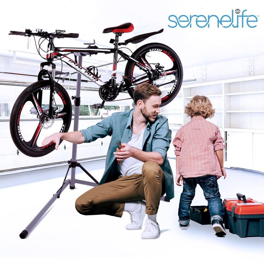 SereneLife Home Mechanic Bicycle Repair Stand, Adjustable, Holds Up to 80 lbs. - Image 6