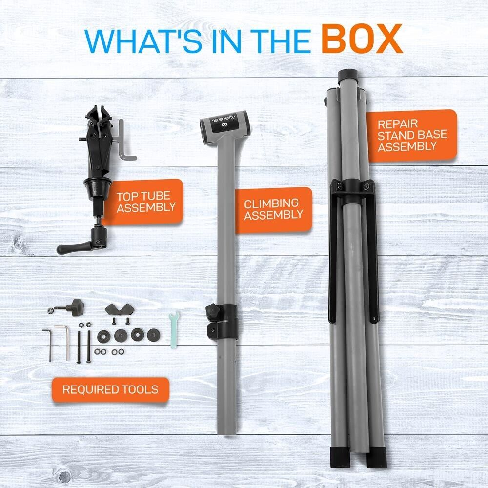 SereneLife Home Mechanic Bicycle Repair Stand, Adjustable, Holds Up to 80 lbs. - Image 7