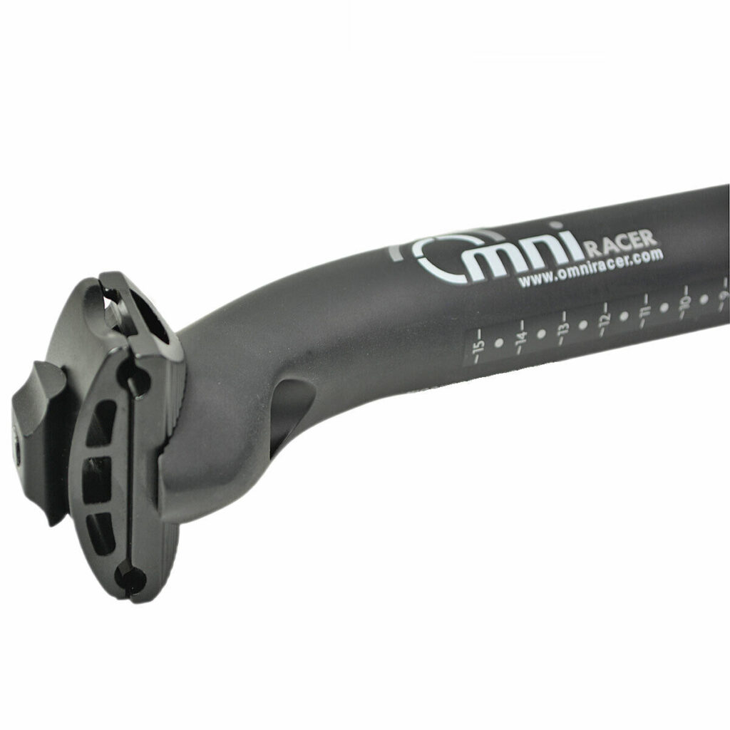 OMNI Racer WORLDS LIGHTEST Carbon Fiber 25mm Setback Seatpost 31.6x300mm MATTE - Image 2