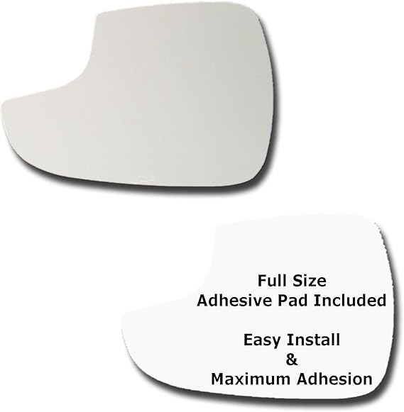 Mirror Glass + Full Size Adhesive Pad for 2014-2017 Hyundai Elantra Driver Side Replacement (2014 2015 2016 2017)