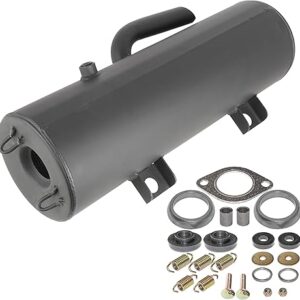 Caltric Complete Muffler with Gasket Kit Compatible with Polaris Ranger 500 2x4 2006 2007 2008 2009