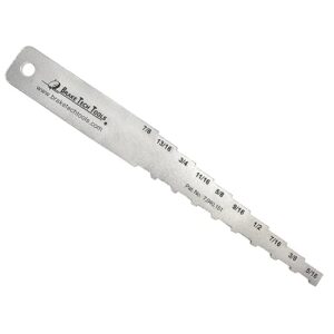 Made in America Brake Lining Measuring Tool Brake Gauge Technicians Gauge Designed for Vehicle Maintenance Inspection, Labeled in 16ths - BT-1032T16