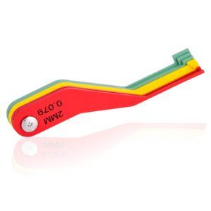 DITKOK 9-Piece Metal Brake Pad Gauge Set, Brake Gauge Measure Tool to Quickly Measure Brake Pad Wear, Brake Pad Thickness Gauge for Most Cars, Easy to Read Color Coded - 2mm to 12mm