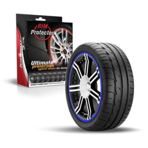 Performance Detail Rim Protector Kit Blue for Car Wheels – Alloy Wheel Guard Strip Kit Fits up to 21" Rims | Set of 4 Rim Protectors | Easy to Install Curb Rash Defense for Rims