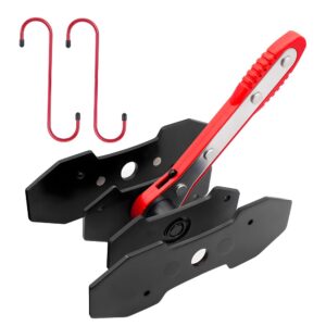 BARTOO Brake Caliper Press Tool, Brake Caliper Piston Spreader, Car Ratcheting Brake Caliper Piston Spreader Press Tool with 2 PCS Steel Plates, Red