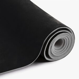 Mautopily Car Upholstery Fabric 79"x60" (200x152cm) - Heavy Duty Waterproof Headliner Material with Foam Backing for Auto, DIY, Door Panels & Home Projects - Smooth Texture (Black/Grey) (Black)