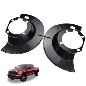 Dimeani 924-228 Front Brake Dust Shield Compatible with Dodge Ram 2500 3500 2003 2004 2005 2006 2007 2008 Brake Dust Cover Brake Dust Guard Brake Dust Plate Brake Dust Shirld 5086663AA 5086664AA