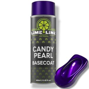 LiME LiNE Candy Pearl Basecoat Aerosol Spray Paint - Automotive Custom Car Paint for Pro Results - No Spray Gun Needed (Grimace Purple)