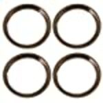 Set of 4 Stainless Steel 16 Inch Beauty Trim Rings with Metal Clip Retention System - Part Number: IWC1516S