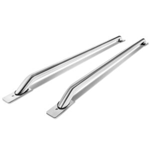Auto Dynasty Pair of Stainless Steel Chrome Truck Side Bar Rail Compatible with Silverado/Sierra 6.5ft Bed Cab