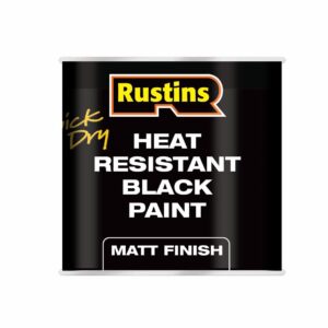 Rustins Heat Resistant Black Paint 250ml