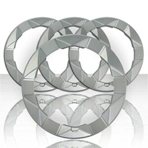 Upgrade Your Auto Set of Four 15' Silver ABS Wheel Trim Rings for Toyota Prius 2004-2009