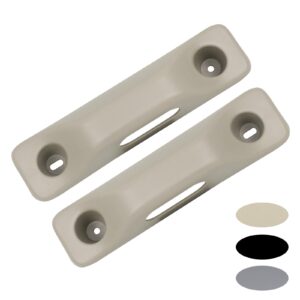 TQPONLY Headliner Roof Trim,Upper Left Driver and Right Passenger Side Compatible with 2004-2008 Ford F150 Lincoln Mark LT Replaces 4L3Z-15264B83-AAC 4L3Z-15264B82-AAC Door Striker Cover (Pebble Tan)