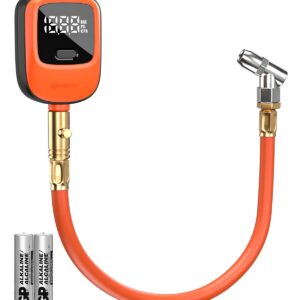 ETENWOLF T600 Digital Tire Pressure Gauge 0-250 PSI, ANSI B40.7 2A Grade High Precision(Plus-Minus 1%),Tire Gauge for Tire Pressure with Rubber Hose, Replaceable AA Batteries