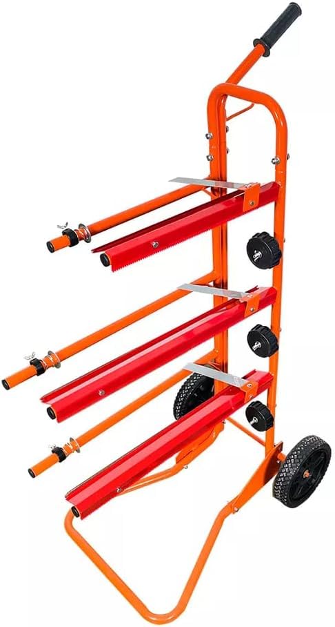 LAUCO Portable Slimline Mobile Masking Paper Machine Dispenser, Masking Machine Mobile Tree Style Mobile Masking Paper Station & Tape Dispenser Station, Stand Holds Multiple Rolls- (1680)