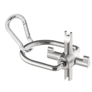 YGUAYINGC HVAC Tools, Locking Cap Key for 【410A & R22 Refrigerant Safety Caps】, Universal 4-in-1 HVAC Tool, Used for Installation & Repair, Tamper-Resistant (4 Bits)