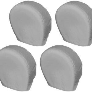 Explore Land Tire Covers 4 Pack - Tough Wheel Protector for Truck, SUV, Trailer, Camper, RV Universal Fits Tire Diameters 26-28.75 inches, Charcoal