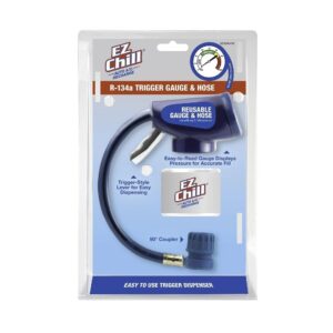 A/C Pro EZ Chill Car Air Conditioner R134A Refrigerant Gauge and Hose, Reusable AC Recharge Kit - 1 Count