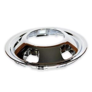 Chrome 17" Front Wheel Simulator Hubcap Cover Compatible with Dodge Ram 3500 Dually Truck 2003–2018, Push-On, Replacement Front Wheel Skin Rim Cover, ABS Construction, Easy Install, OE 52106937AB