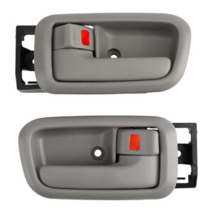 Gledewen Interior Door Handles W/Bezel (Pair), Compatible with Toyota Tundra 2000-2006, Beige, Front Left Driver & Right Passenger, 692050C010B1,692060C010B1 Inside Handle Door Part