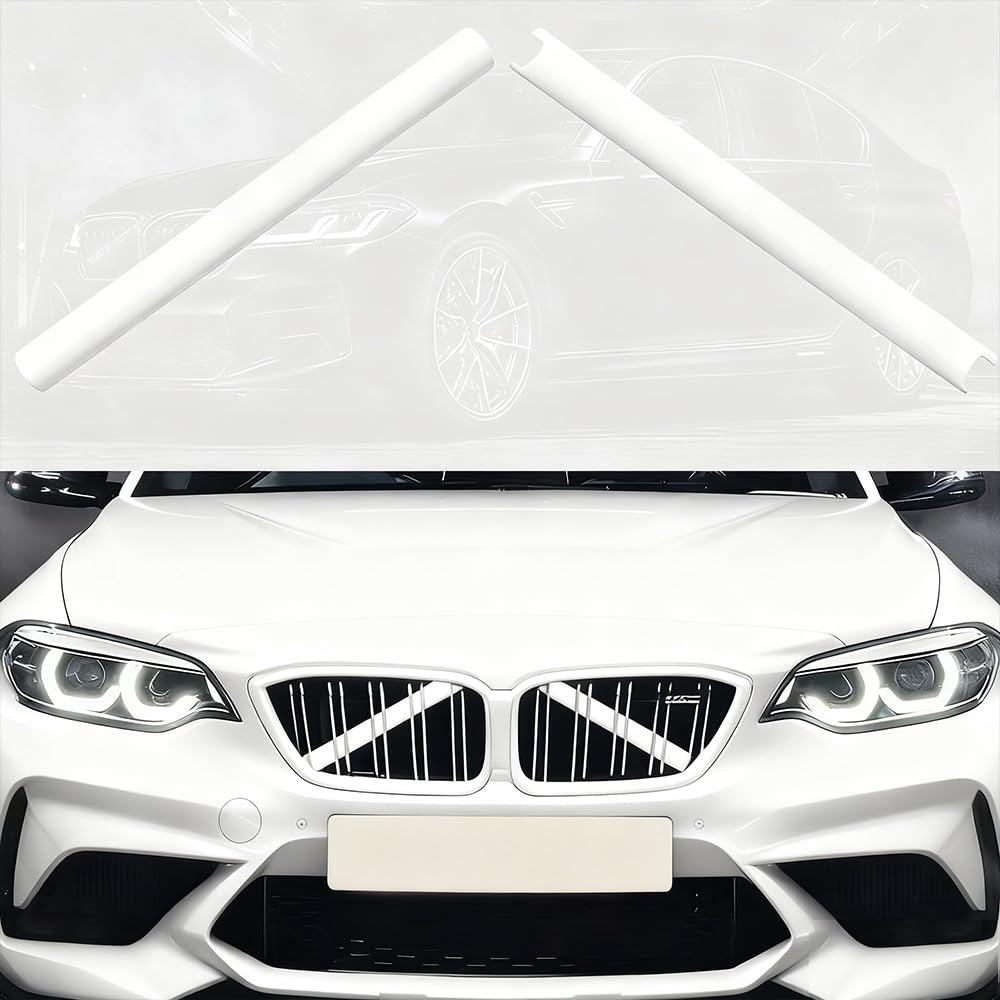CIDingchang White V Brace Cover for BMW, High Durability ABS Trim Grille Inserts Compatible with 1/2/3/4/5/6/7/8 Series F20 F30 G30 G11 G12 G32 Models