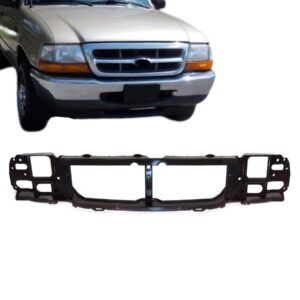 Titanium Plus Autoparts Head Light Lamp Support Mounting Header Panel Compatible For 1998-2000 Ford Ranger FO1220215 XL5Z8A284AA