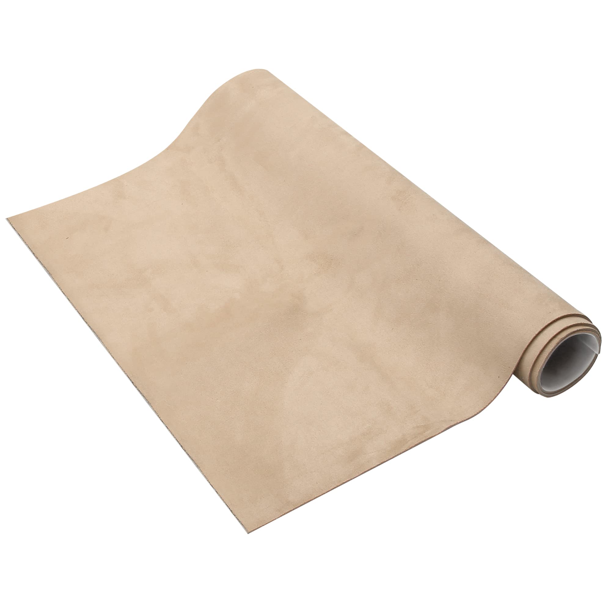 X AUTOHAUX Suede Headliner Fabric 98" Length x 60" Width Foam Backed for Car Truck RV SUV Interior Trim Protect Aging Broken Faded DIY Repair Replacement Beige