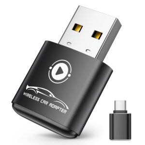 vnilrgle Wireless CarPlay Adapter for Apple iPhone（2026 Upgraded） Mini Design, Converts Factory Wired to Wireless Adapter for CarPlay, Plug and Play, Auto Connect Fast and Stable(Black)