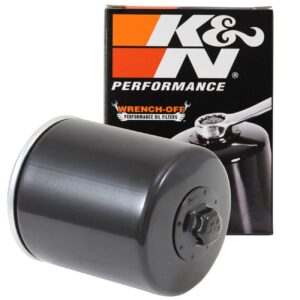 K&N Motorcycle Oil Filter: High Performance, Premium, Designed to be used with Synthetic or Conventional Oils, Wrench Off Nut: Fits Select Harley Davidson Motorcycles, KN-171B