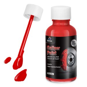 Red Caliper Paint Brake Caliper Touch Up Paint Red Gloss High Temperature Heat Resistant 1.5 oz