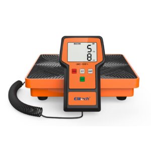 Elitech Refrigerant Scale 110 Lbs – High Precision HVAC Freon Scale with LB+OZ Dual-Unit Display, Electronic Charging Weight Scale with Carry Case, LMC-100F+