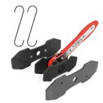 TUTOOLS Brake Caliper Press, Caliper Piston Spreader, Brake Tools,Brake Caliper Piston, Brake Caliper Press Ratchet with 2 Extra pcs Steel Plates, Red