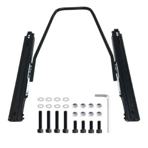 MOYZXC Seat Sliders, Dual Locking Seat Mounting Track Assembly Kit, Universal Seat Slider for Sparco, NRG, Racing Seat and Most Aftermarket Seats
