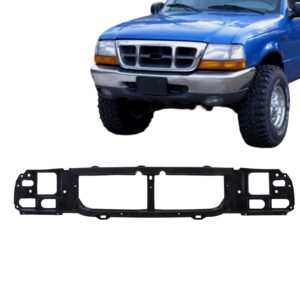 JustDrivably Replacement Parts Front Header Panel Grille Grill Opening Nose Panel Headlamp Headlight Mounting Panel Compatible With Ford Ranger 1998 1999 2000 Pickup Truck
