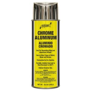 SM Arnold Aerosol Spray Paint Chrome Aluminum 12 Oz – Multi Surface Paint for Interior & Exterior | Use on Metal, Wood, Plastic, Wicker | Repainting Mag & Aluminum Wheels | Heat Resistant up to 250°F