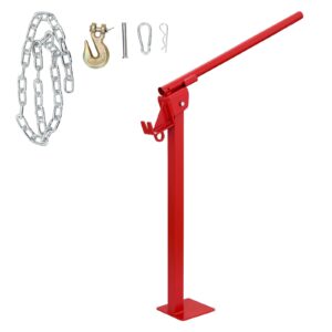 T Post Puller Fence Post Puller Heavy Duty Fence Post Puller with 36" Lifting Chain & T Post Puller Plate Puller T Post Puller for Round Fence Posts T Stakes Sign Post & Tree Stump,Basic Type